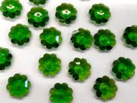 12mm Swarovski Light Emerald Flower Sew-on Crystal (2/4/12 Pieces)