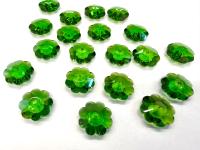 12mm Swarovski Light Emerald Flower Sew-on Crystal (2/4/12 Pieces)