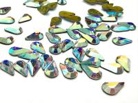 Preciosa 10x6 mm Crystal AB Vintage Pear Flat Back Foiled Cabochon old ornaments making
