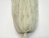 13/0 Charlotte Cut Glass Beads, Patina Matt Crystal Aurore Boreale, Native Jewelry Supply