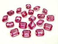 Vintage Swarovski Crystal Rose Rhinestones, 10X8mm 2 PIECES Octagon (4600)