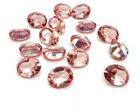 Vintage Swarovski Crystal Rhinestones, 10x8mm Oval Light Rose Unfoiled (4128)
