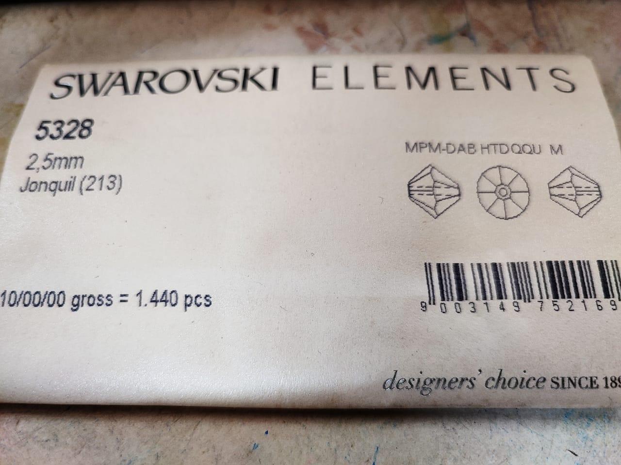 2.5mm Jonquil Swarovski Bicone 36/72/144/432/720 Pieces Jewelry findings, embroidery materials, jewelry making, craft supplies, pearls