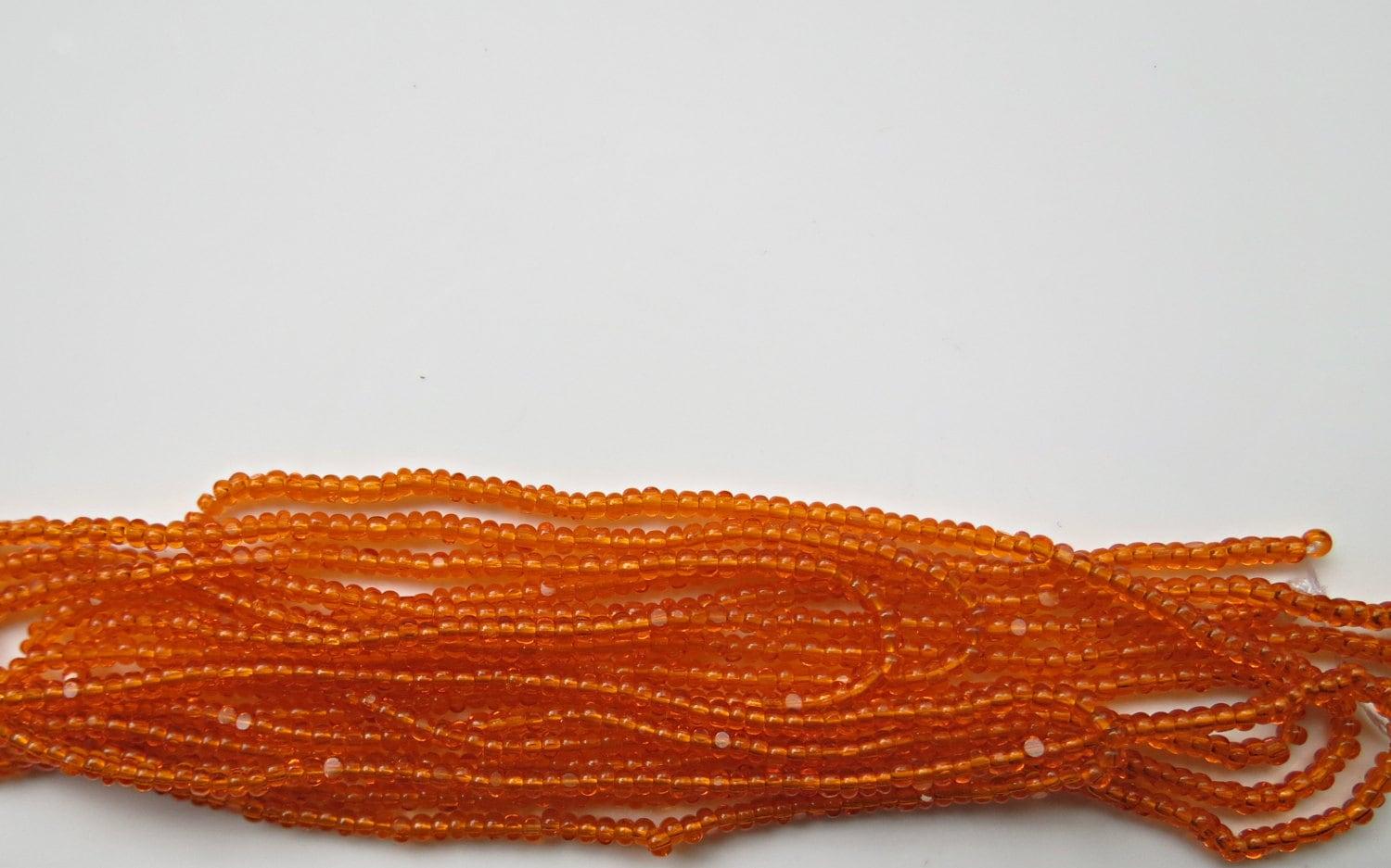 11/0 Charlotte Cut Beads Light Orange Transparent 10/20/50/250/500 Grams (10 Grams 1300 Pieces) PREMIUM SEED Beads