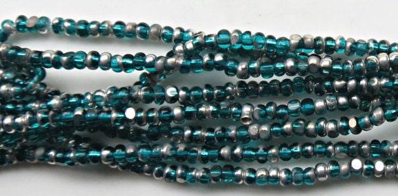 11/0 Charlotte true Cut Beads Patina Transparent Teal Silver 10/20/50/250/500 Grams 1300 Pieces