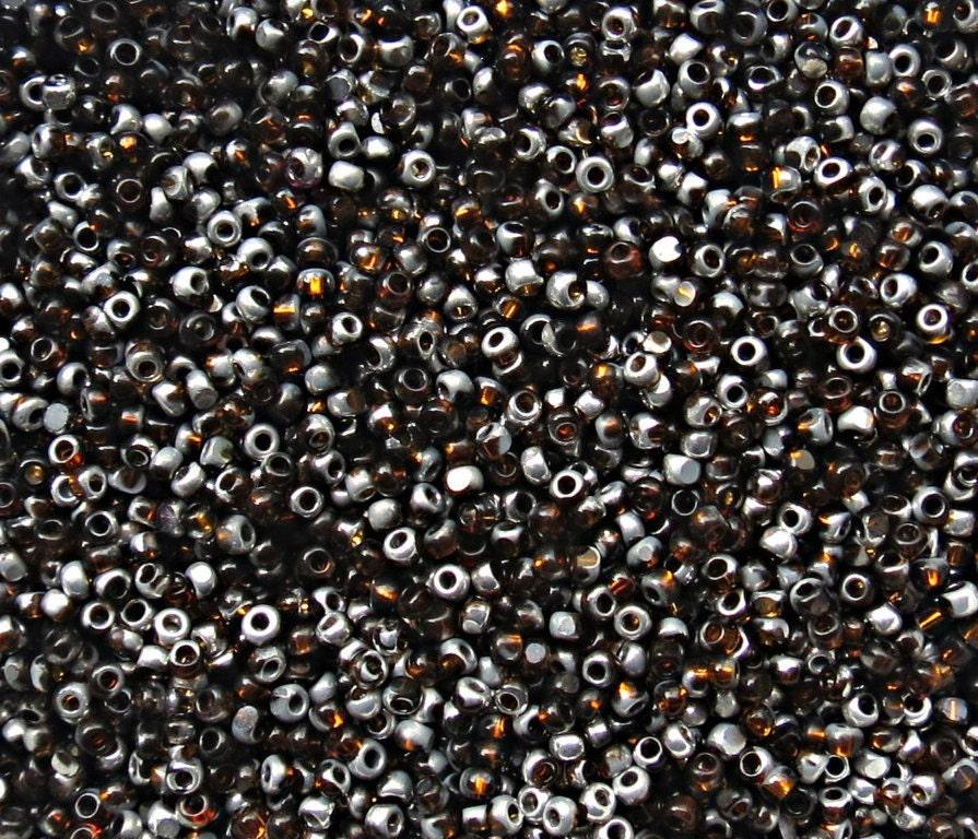 11/0 Charlotte true Cut Beads Patina Transparent Smoke Topaz Silver 10/20/50/250/500 Grams