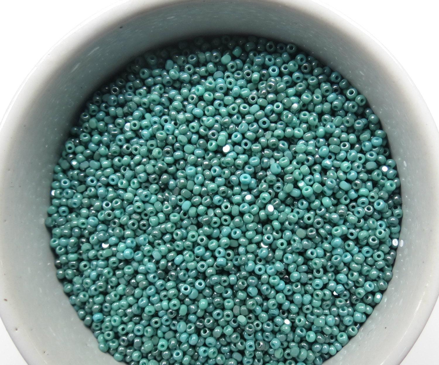 11/0 Charlotte true Cut Beads Ionized Aqua Green Opaque 10/20/50/250/500 Grams embroidery materials, jewelry making, vintage rare beads