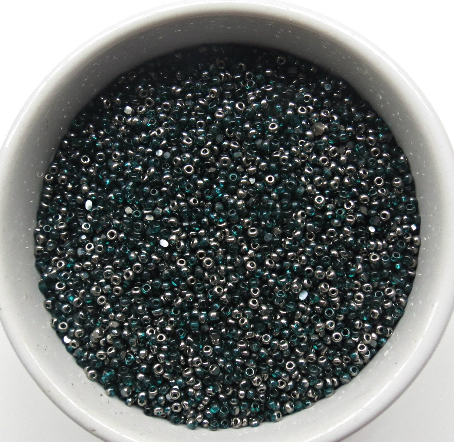 11/0 Charlotte true Cut Beads  Patina Transparent Teal Gun Metal 10/20/50/250/500 Grams vintage findings, embroidery materials, premium bead