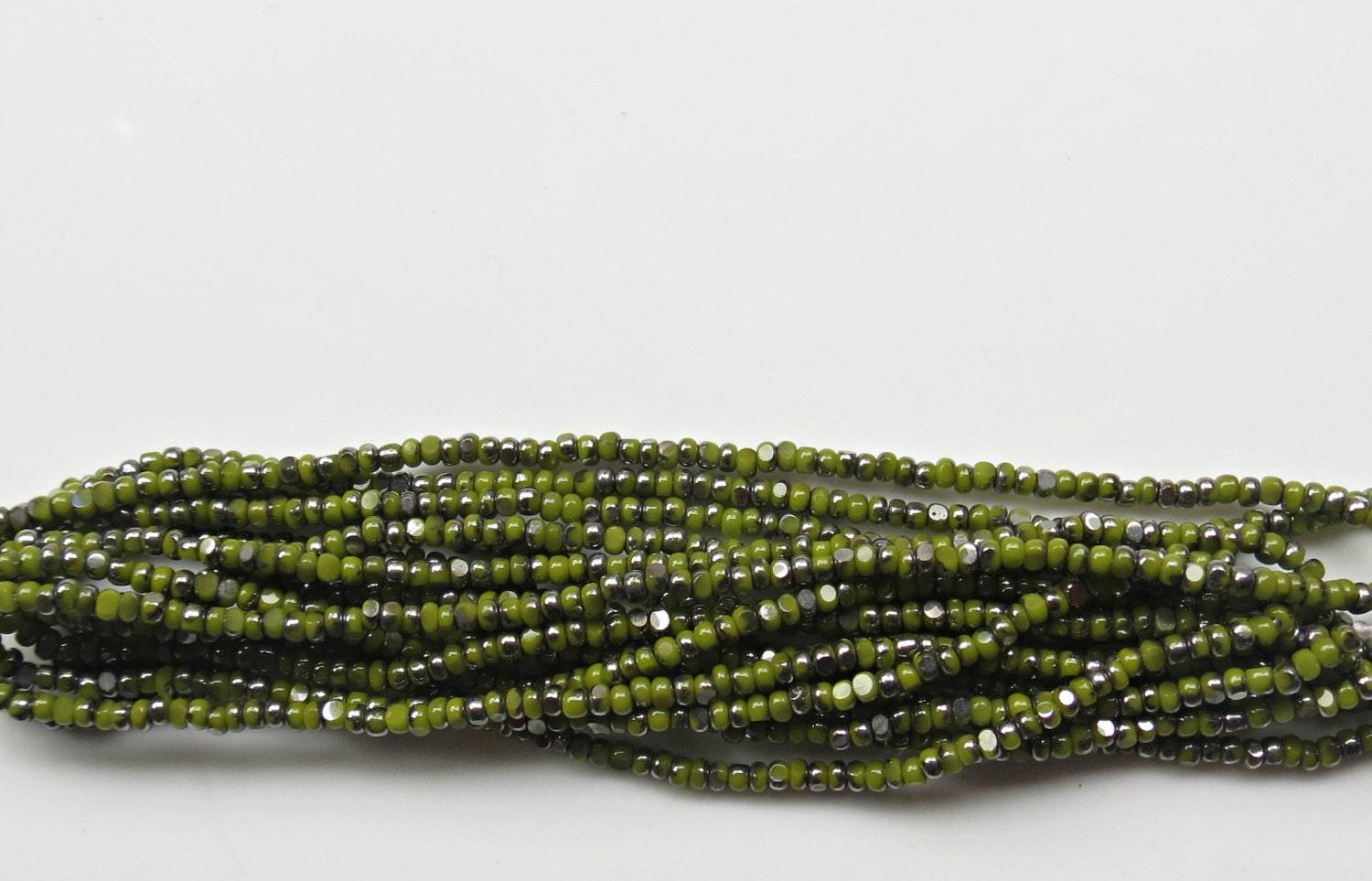 11/0 Charlotte true Cut Beads  Patina Opaque Olivine Gun Metal 10/20/50/250/500 Grams 1300 Pieces embroidery materials, jewelry making