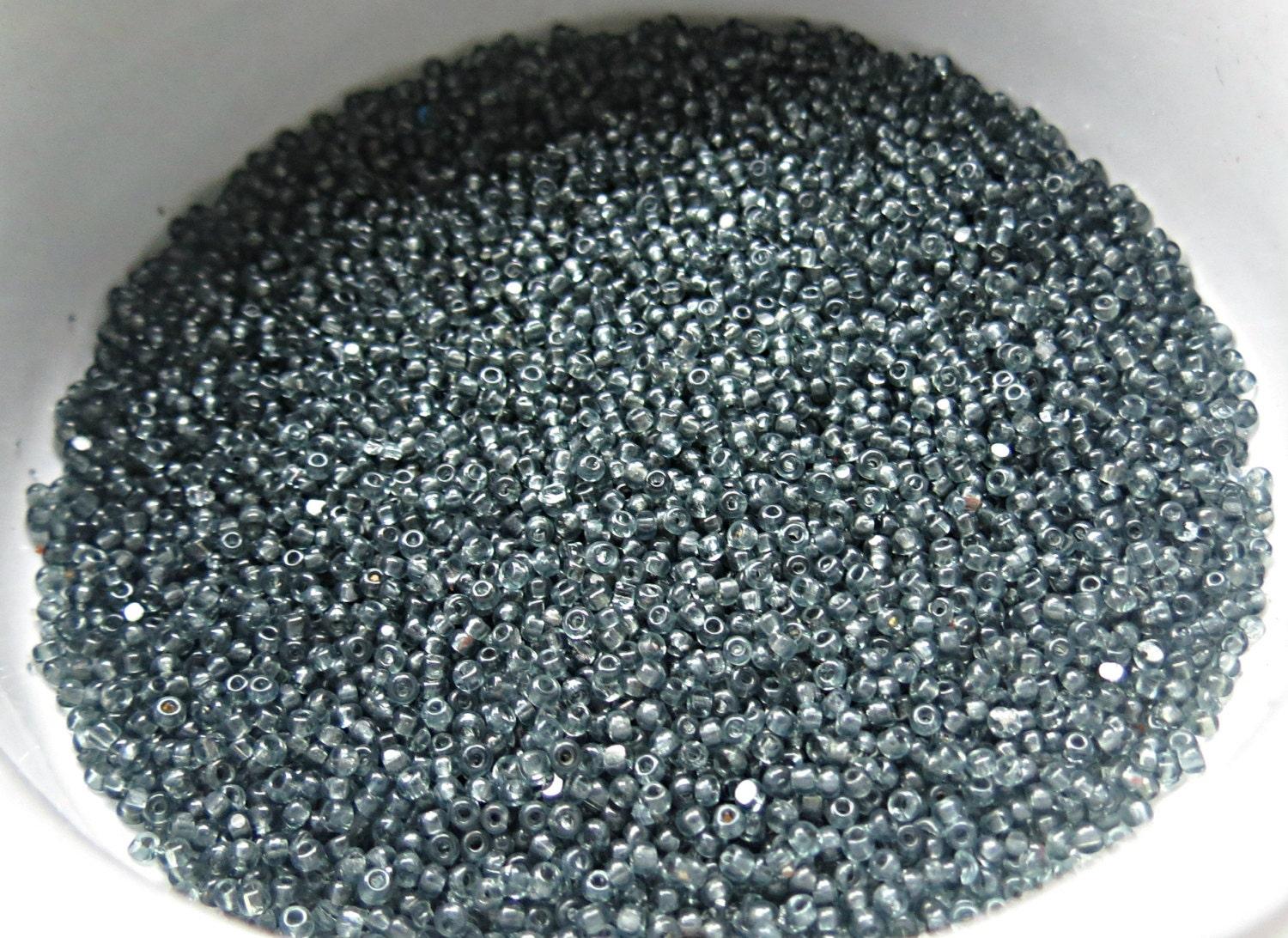 13/0 Charlotte Cut Beads Transparent Grey 5/10/20/50/250/500 Grams craft supplies, jewelry making, embroidery materials, vintage beads
