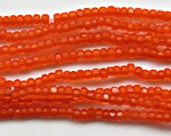 11/0 Charlotte true Cut Beads Frosted Orange 10/20/50/250/500Grams (10 Grams 1300 Pieces)