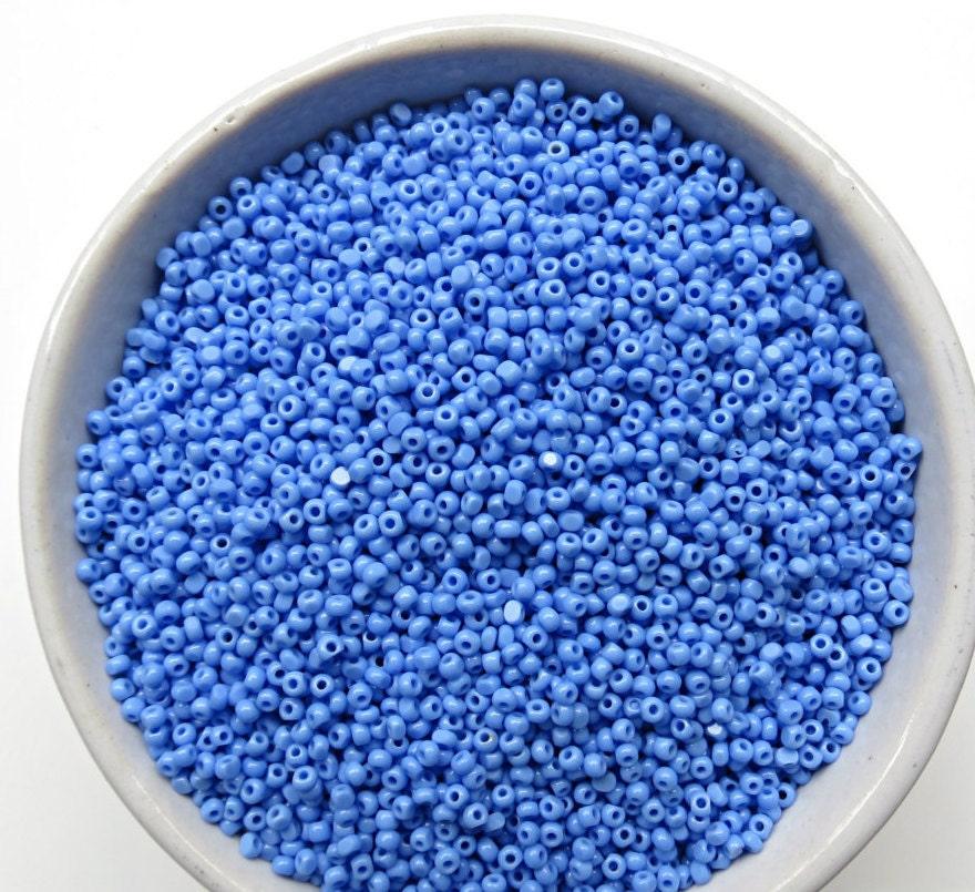 13/0 Charlotte Cut Beads 1.6mm Light Sapphire Opaque 5/10/20/50/250/500 Grams craft supplies, jewelry making, embroidery materials