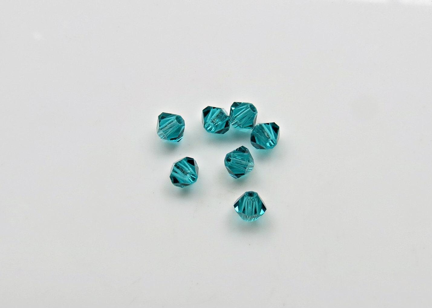 4/5 mm Blue Zircon Swarovski Bicone BEADS 12/36/72/144/432/720 Pieces, jewelry findings, embroidery beads