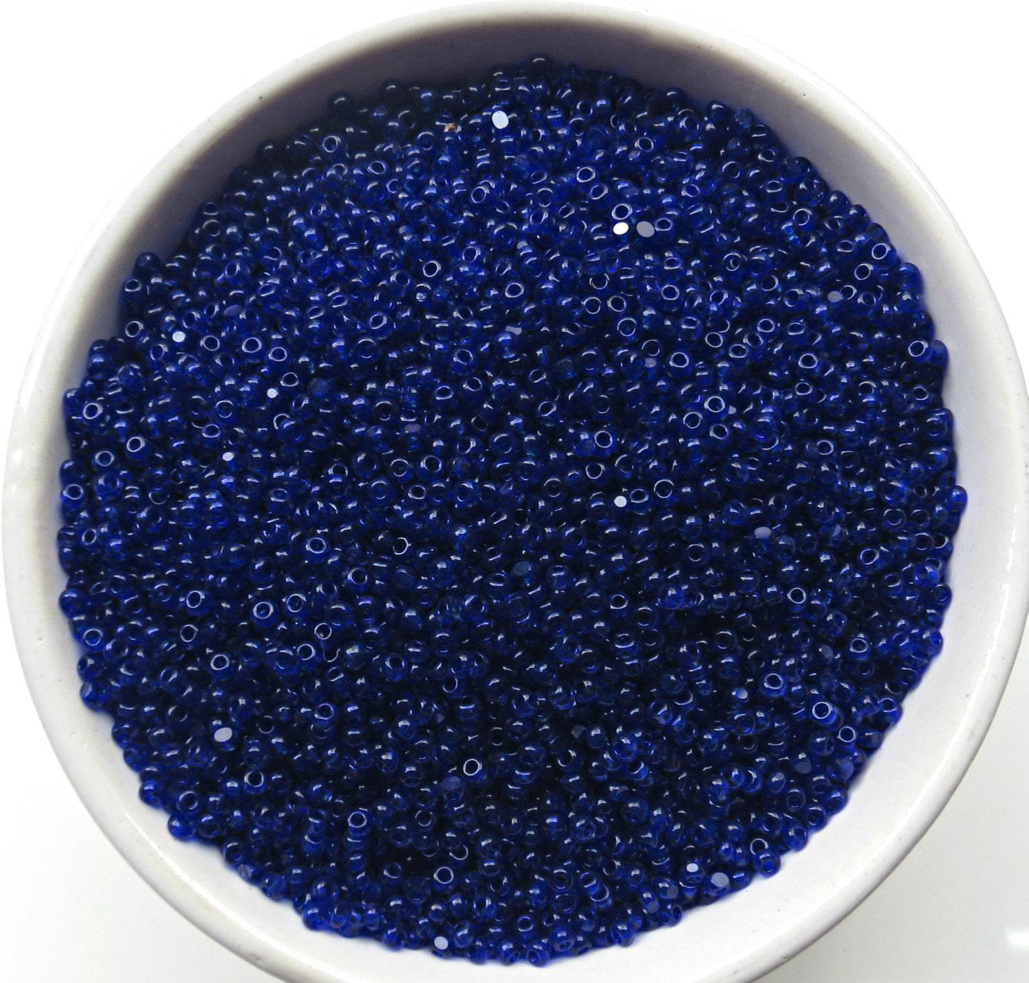 13/0 Charlotte Cut Beads Royal Blue Transparent 5/10/20/50/250/500 Grams craft supplies, jewelry making, embroidery materials, vintage beads