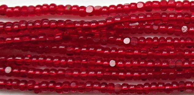 13/0 Charlotte Cut Beads Transparent Garnet 5/10/20/50/250/500 craft supplies, jewelry making, embroidery materials, vintage beads, rare