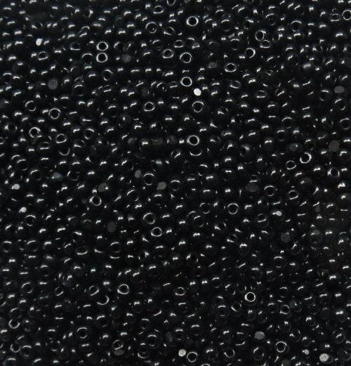 11/0 Charlotte Cut Beads Jet Black 10/20/50/250/500 Grams Native Beads Supply, embroidery materials, jewelry making, vintage beads