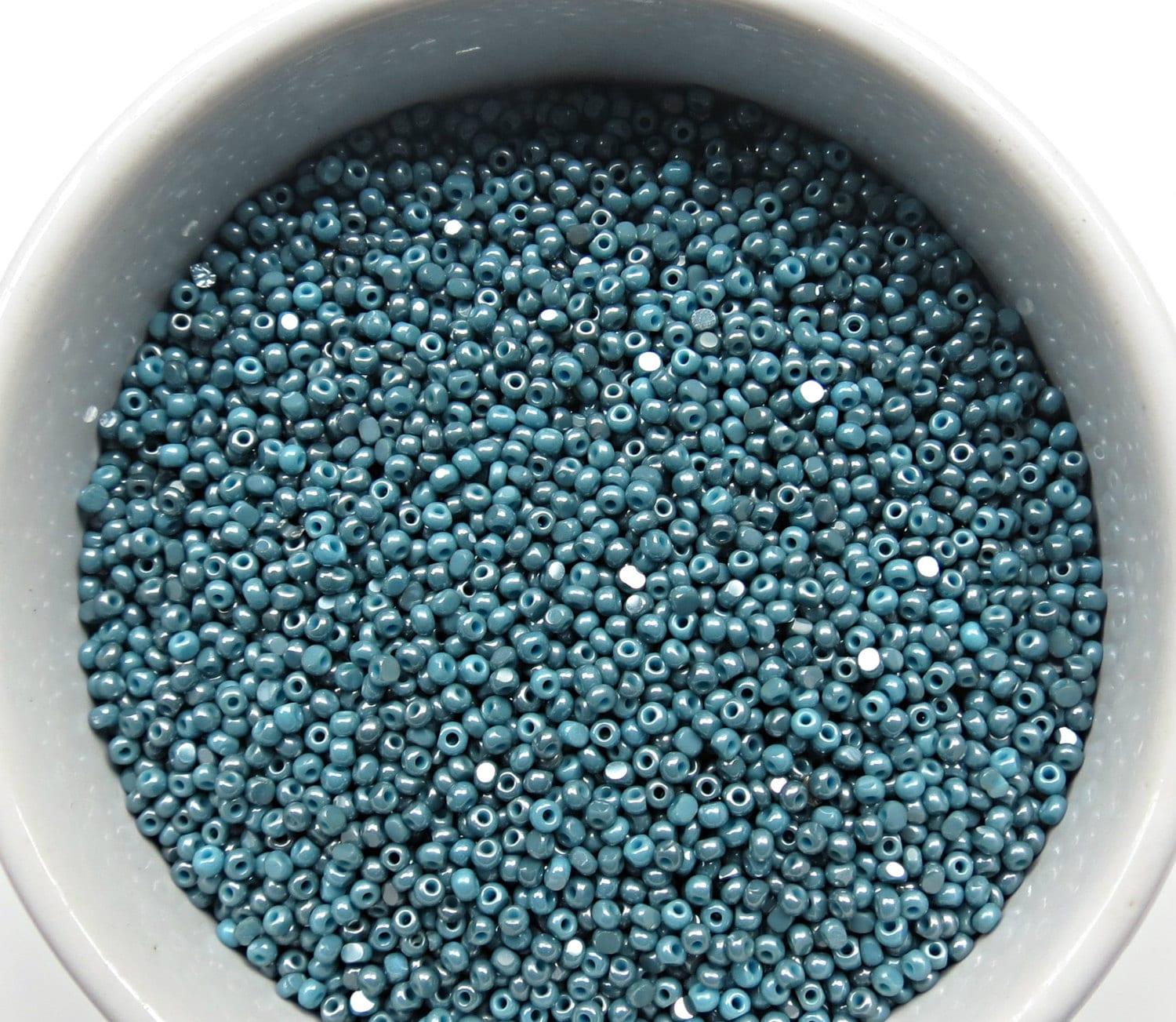 11/0 Charlotte true Cut Beads Ionized Turquoise Opaque 10/20/50/250/500 Grams embroidery materials, jewelry making, vintage beads, rare