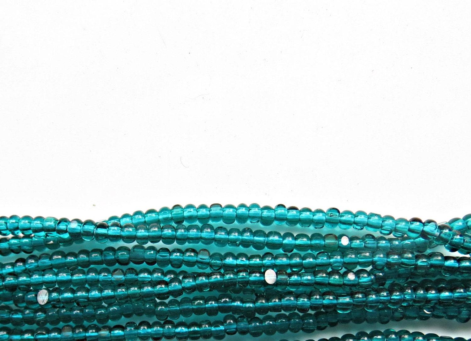 11/0 Hanks Charlotte Cut Beads 50710 Transparent Teal Green 1/5/25/50/100 Hanks 2.0mm glass beads, jewelry supply, findings, craft supply