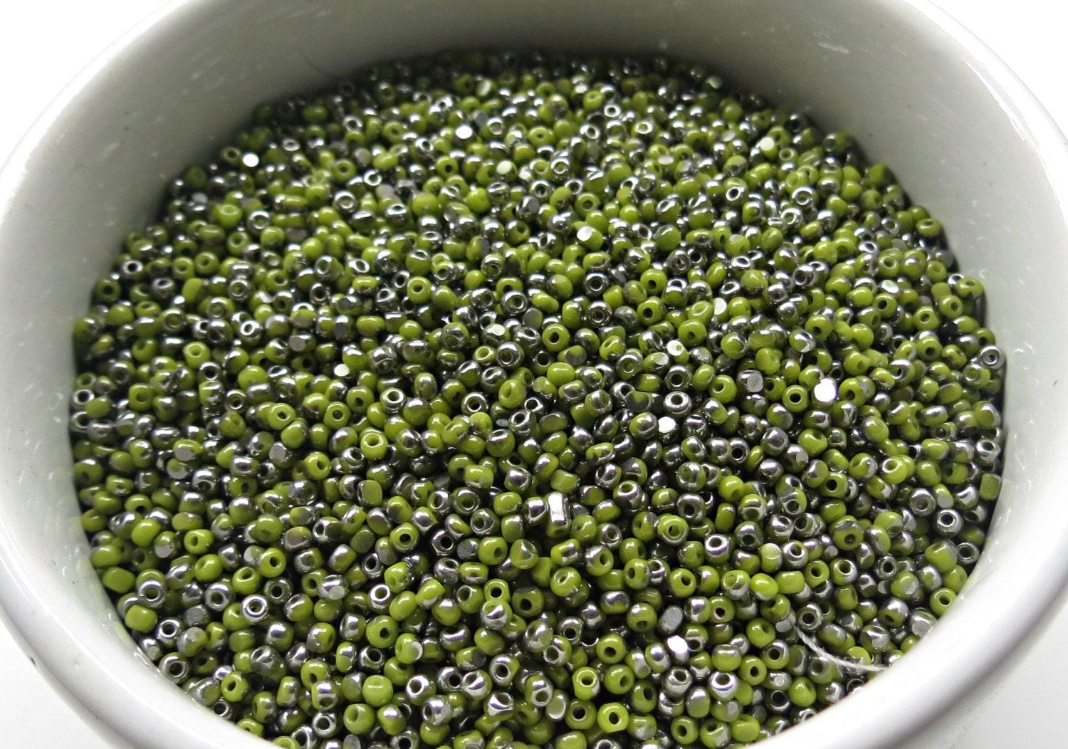 11/0 Charlotte true Cut Beads  Patina Opaque Olivine Gun Metal 10/20/50/250/500 Grams 1300 Pieces embroidery materials, jewelry making