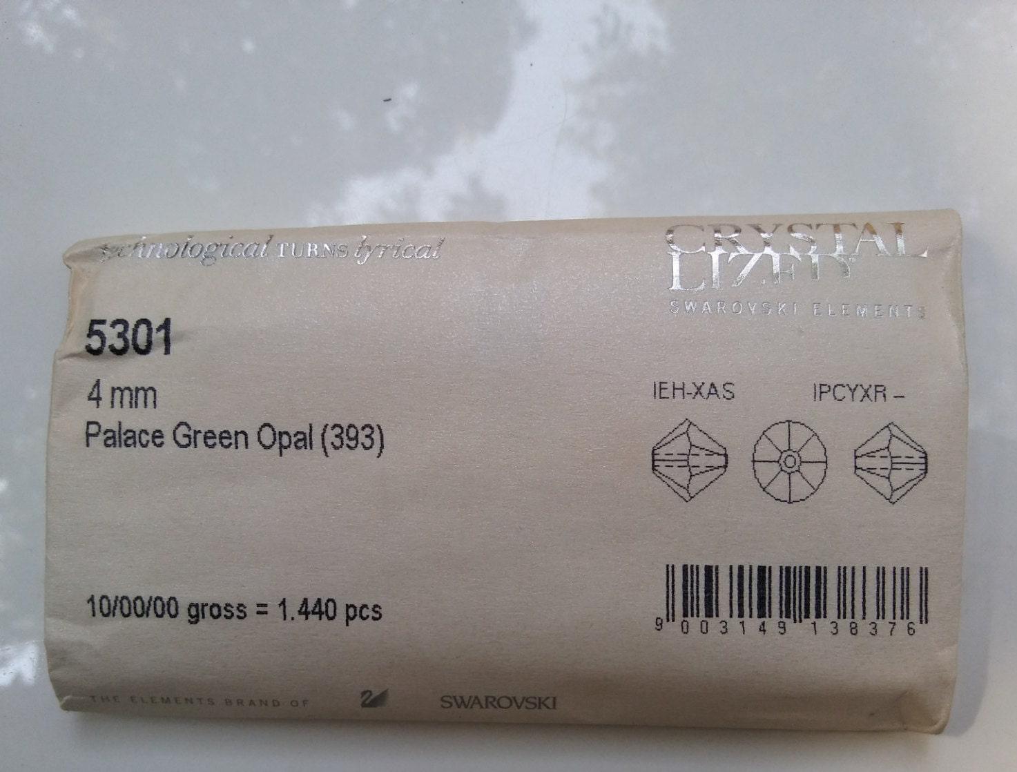 4/5MM Palace Green Opal Swarovski Bicone beads 12/36/72/144/432/720 Pieces (393) jewelry making, vintage findings, embroidery materials, gem