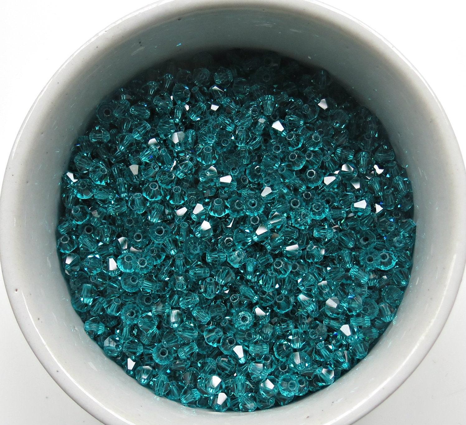 4/5 mm Blue Zircon Swarovski Bicone BEADS 12/36/72/144/432/720 Pieces, jewelry findings, embroidery beads