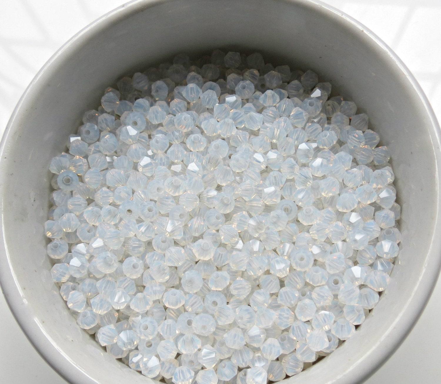 White Opal (3mm) Swarovski Bicone 36/72/144/432/720 Pieces Jewelry findings, embroidery materials, jewelry making, rare beads, craft
