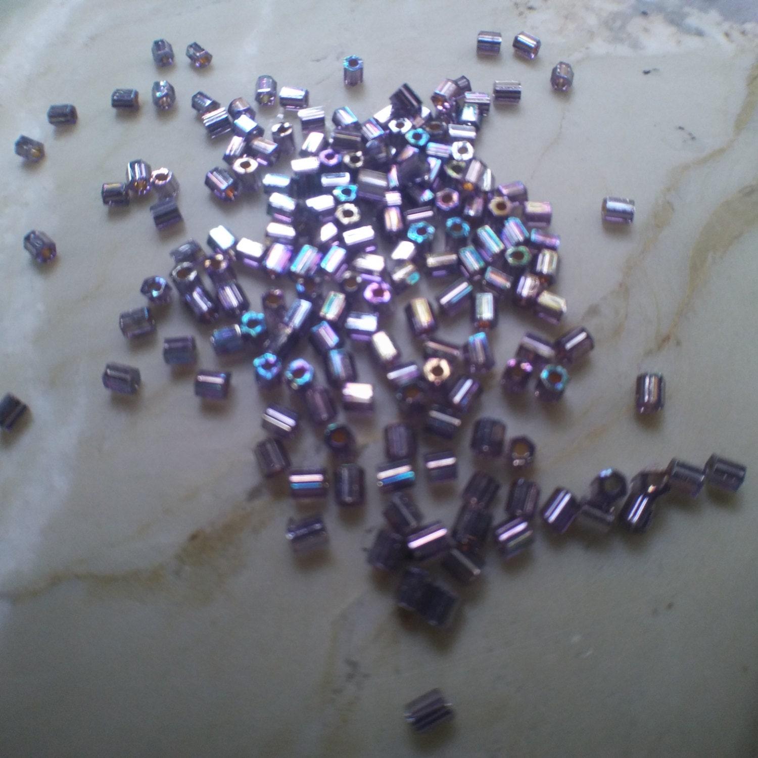 10/0 MATSUNO HEXAGON 2 Cuts Transparent Light Amethyst Silverlined Rainbow seed beads Japanese Beads 10/50/100/450Gms