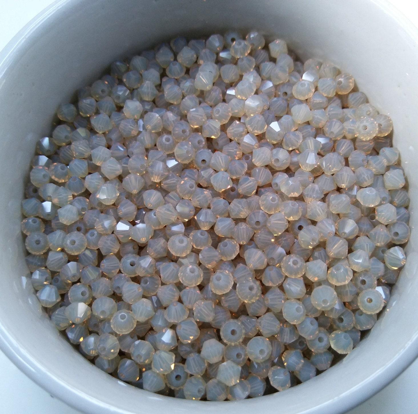 4/5mm Sand Opal Swarovski Bicone Beads 12/36/72/144/432/720 Pieces (287) embroidery materials, rare jewelry findings