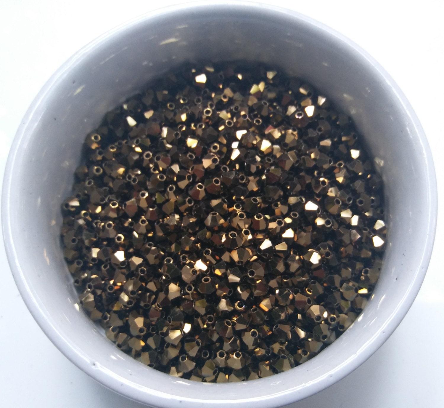 3mm Swarovski Crystal Dorado 2X FC Bicone Beads 36/72/144/432/720 Pieces loose beads, Couture materials, wedding embellishments supply