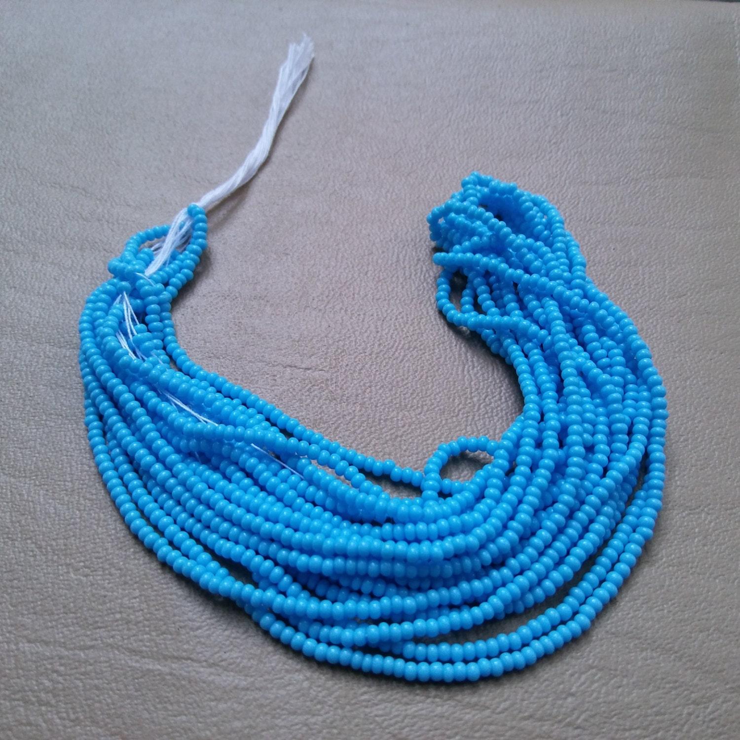 11/0 Czech Seed Bead Turquoise Opaque 1/5/25/50/100 Full hanks Preciosa Ornella loose beads, mix beads, embroidery materials, craft supply