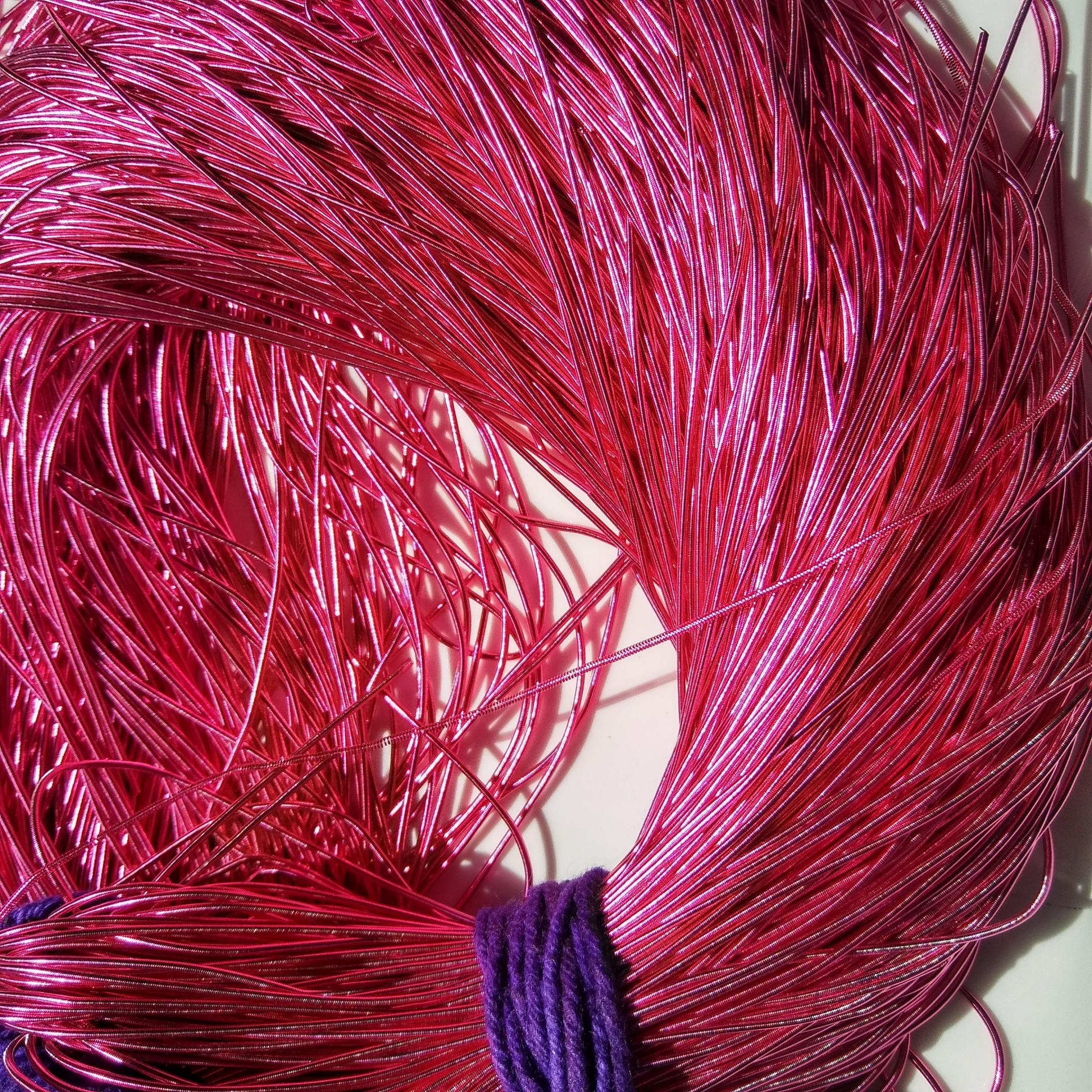 MAGENTA Metallic French Wire, Bullion Wire, Gimp Wire 50/100/200/400 Grams