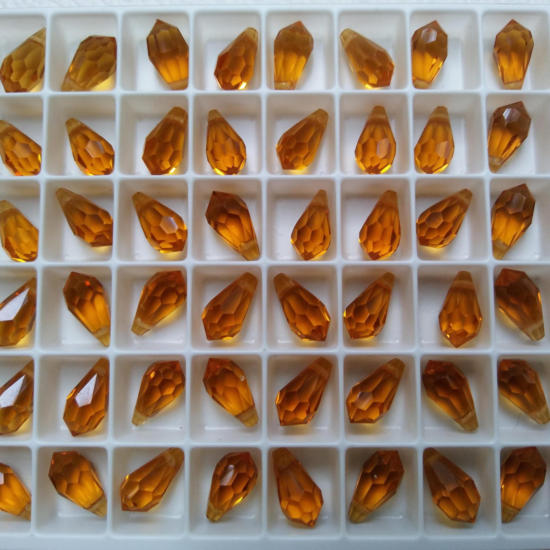 Vintage Swarovski 6000 Drop 11X5.5 mm Pendants, Fancy Crystal drops 6 Pieces PREMIUM MATERIALS
