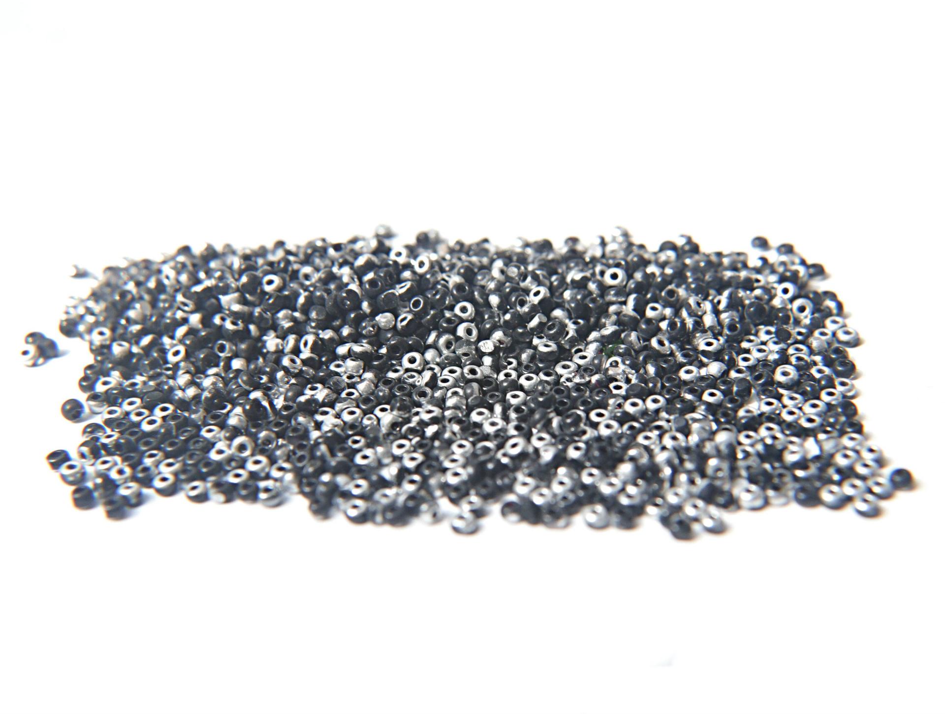 11/0 Charlotte true Cut Beads Patina Black Silver 10/20/50/250/500 Grams