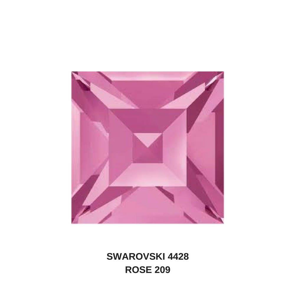 4/8 mm Swarovski #4428 Square Fancy Stone Rose 6/36/72/144/720 Pieces (209)