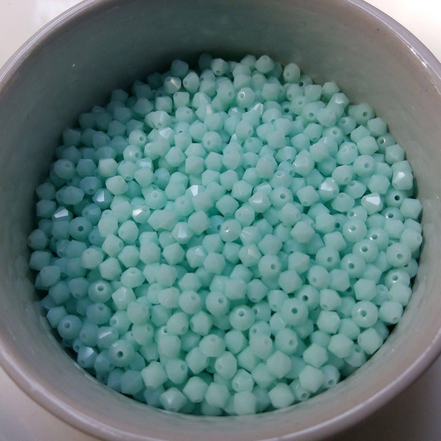 3mm Mint Alabaster Swarovski Bicone Beads 36/72/144/432/720 Pieces (397) Jewelry findings, embroidery materials, jewelry making, craft