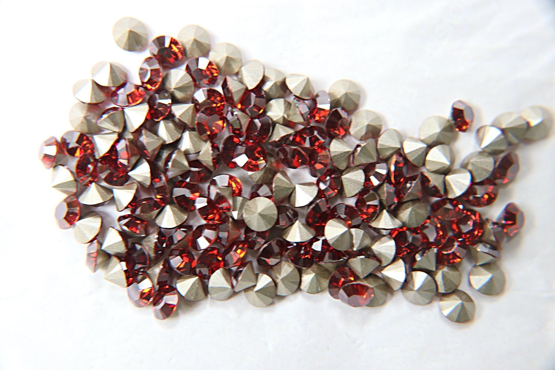Swarovski 34ss Chaton Round Crystal Red Magma 6/12/24/100/300 Pieces