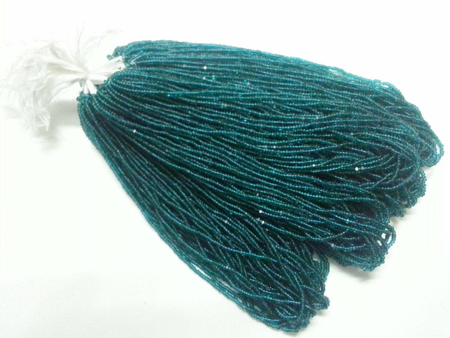 11/0 Hanks Charlotte Cut Beads 50710 Transparent Teal Green 1/5/25/50/100 Hanks 2.0mm glass beads, jewelry supply, findings, craft supply