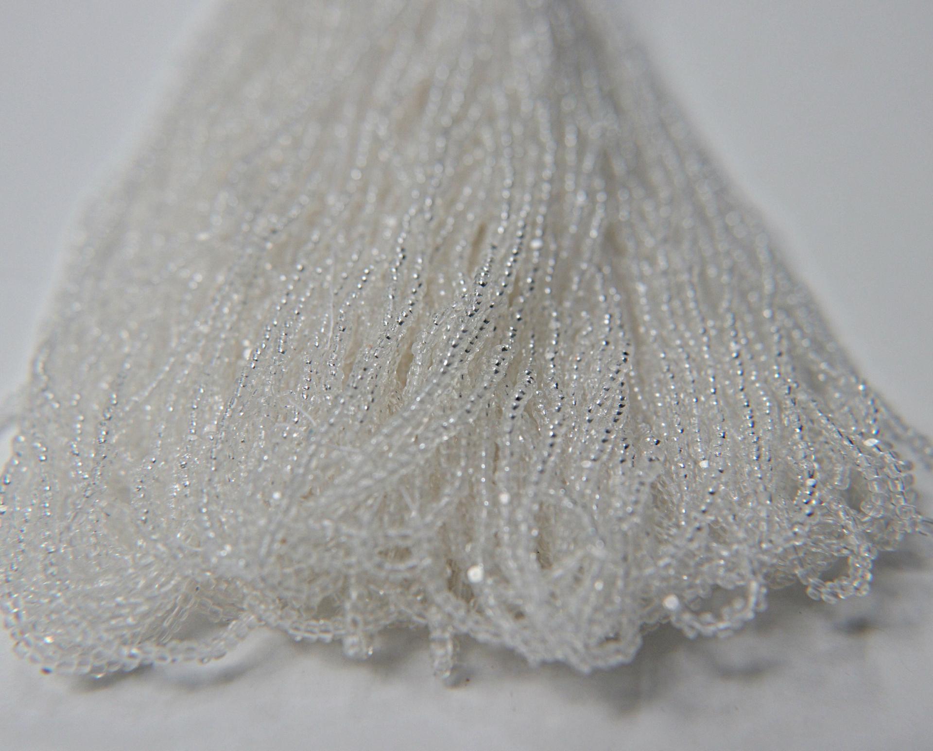 13/0 Charlotte Cut Beads Crystal 00050 Hanks 1/5/25/50/100 Hanks 1.6mm, PREMIUM SEED Beads, jewelry supply, vintage rare bead
