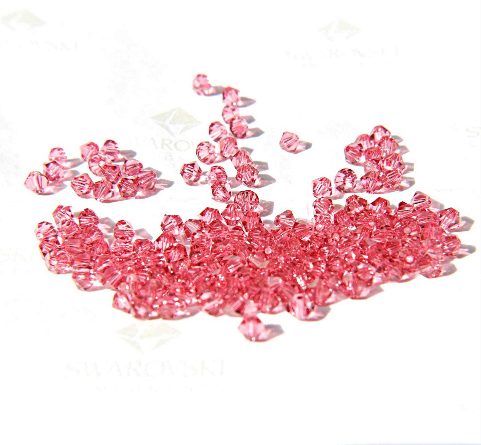 4mm Indian Pink Swarovski Bicone beads 36/72/144/432/720 Pieces (289) embroidery materials, jewelry making, craft supplies, decorations