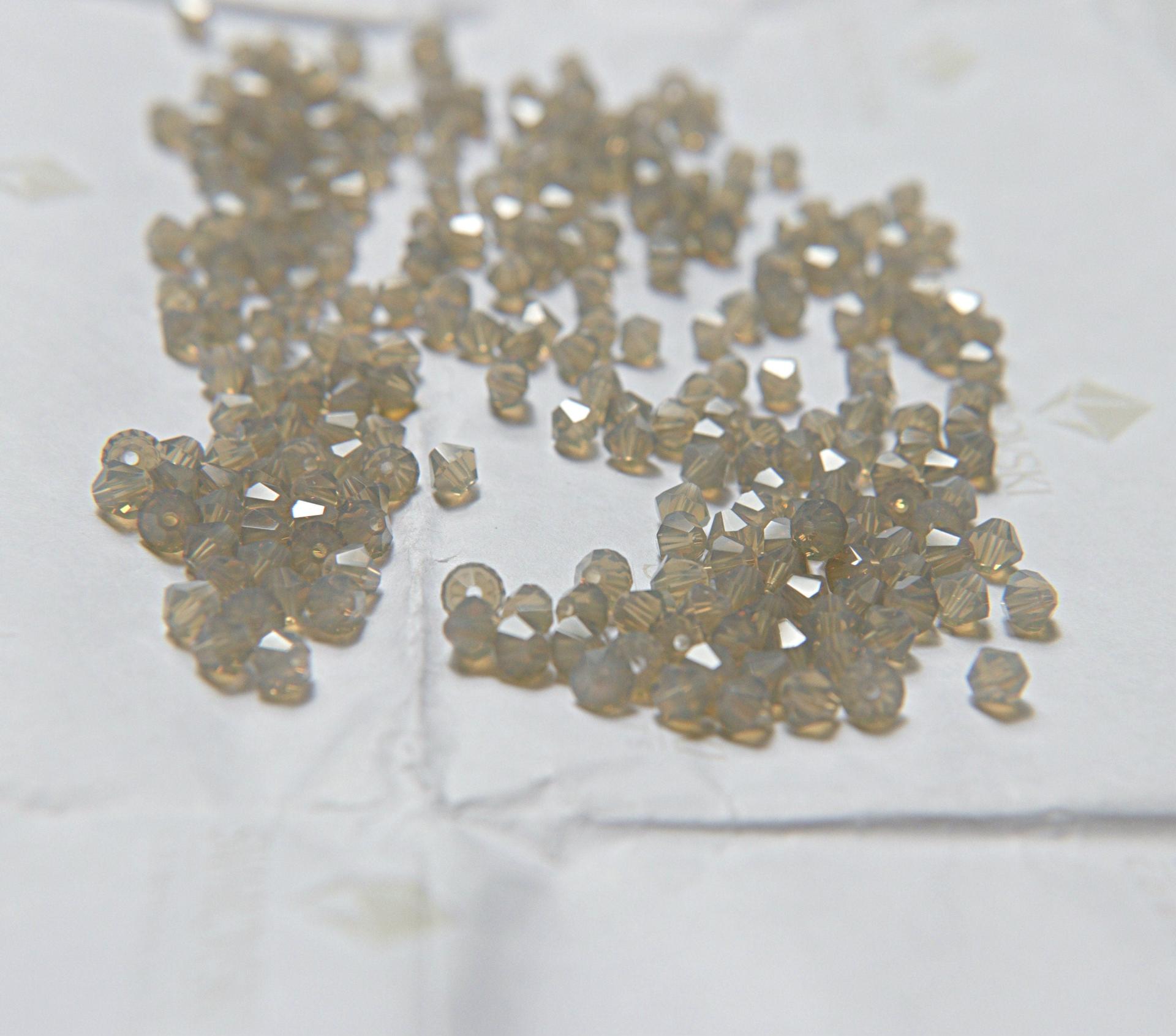 4/5mm Sand Opal Swarovski Bicone Beads 12/36/72/144/432/720 Pieces (287) embroidery materials, rare jewelry findings