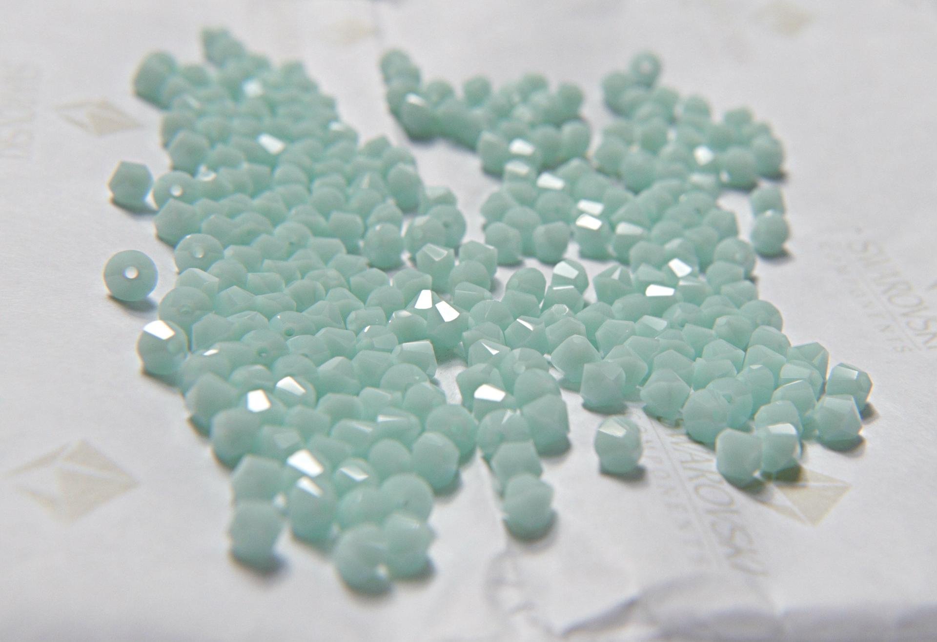 4/5mm Mint Alabaster Swarovski Bicone beads 12/36/72/144/432/720 Pieces (397) VINTAGE SWAROVSKI, jewelry making, embroidery materials