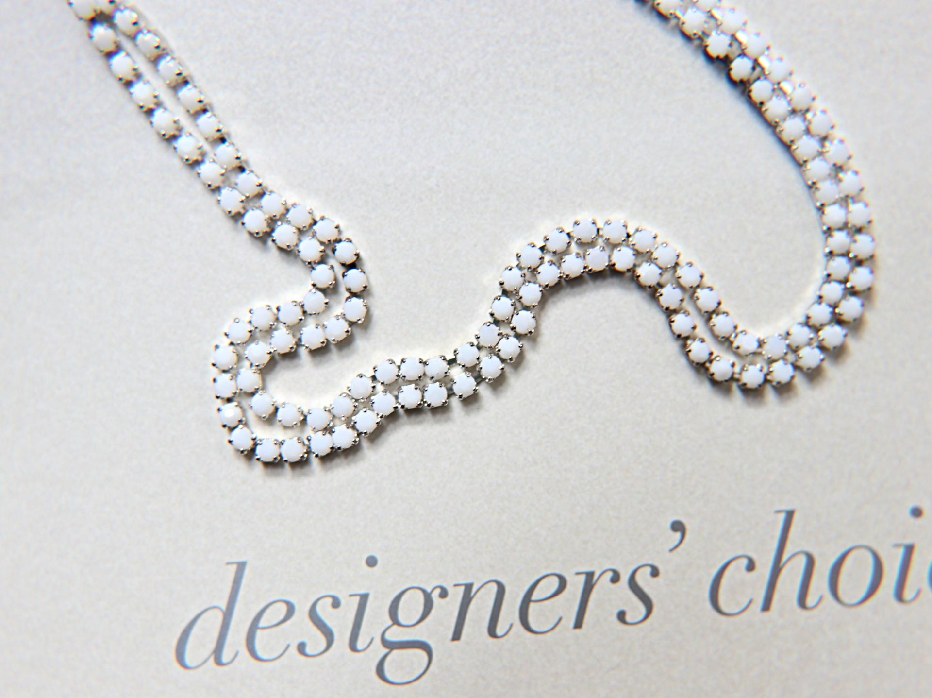 6 SS Rhinestone Chain Vintage Chatons Opaque Chalk White Silver Plated 2mm 1/2/5/15 Meters Wedding Bridal Supplies|Jewelry Making|Decoration