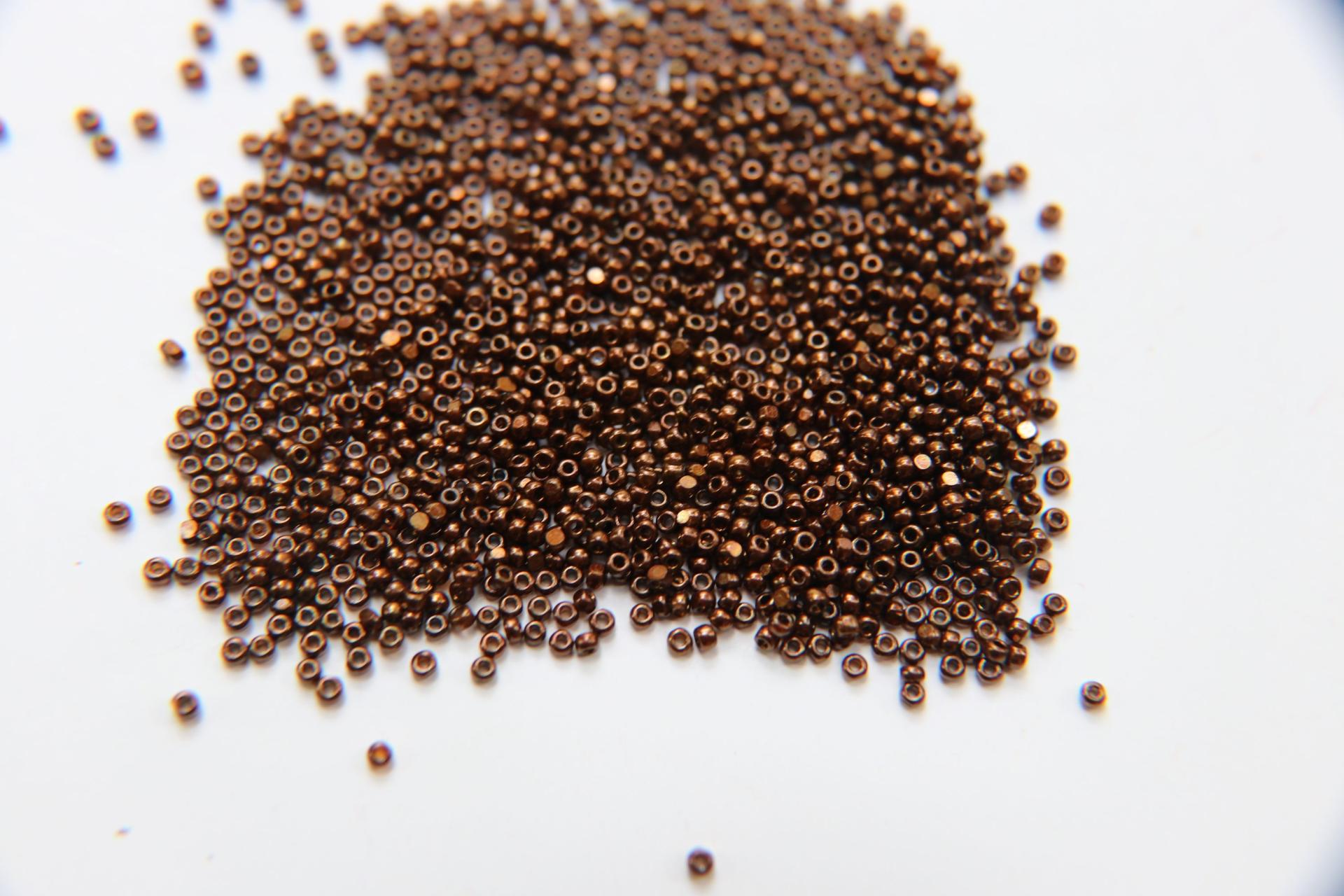 11/0 Charlotte Cut Beads Metallic Dark Copper 10/20/50/250/500 Grams 1300 Pieces 2.0mm