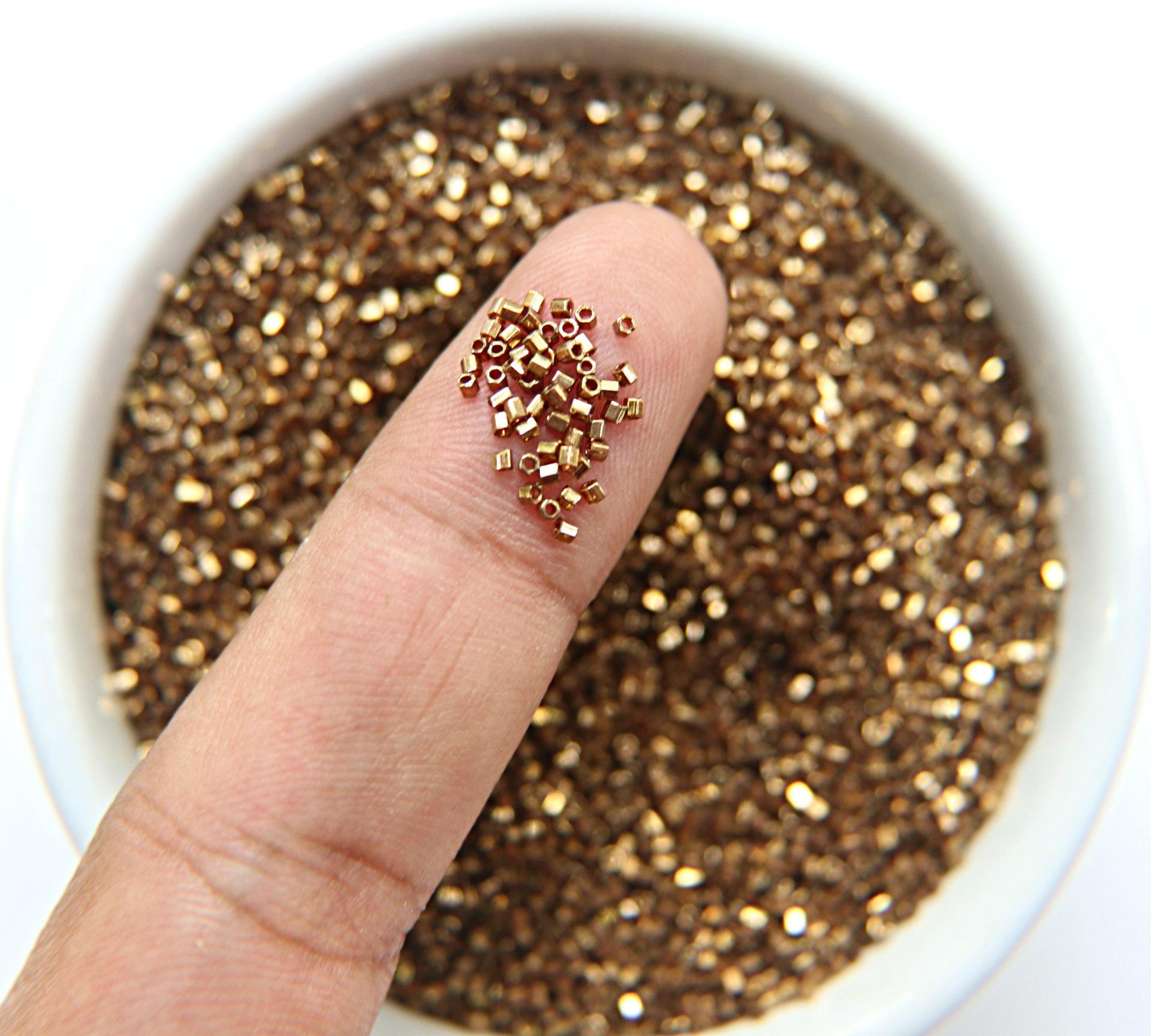 Miyuki Delica Hex Cut small Metallic Light Bronze Japanese Beads 10/20/50/100 Grams PREMIUM MATERIALS