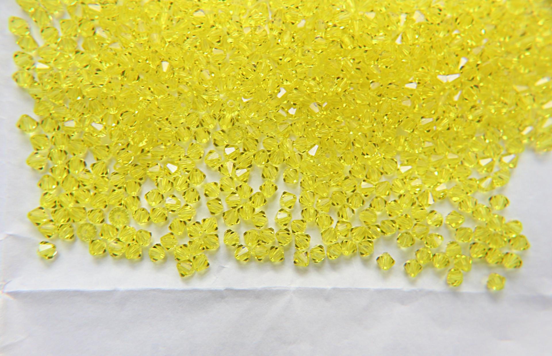4mm Precisoa Citrine Bicone beads 36/72/144/432/720 Pieces (80310) rare materials, quality findings, yellow beads, sparkling rare beads