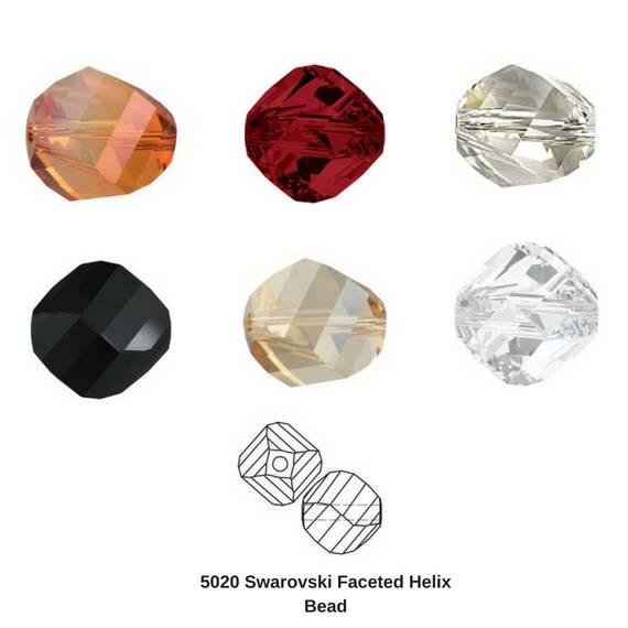 6mm Swarovski Emerald Aurore Boreale Vintage Beads 5020 Faceted Helix Bead 6/12/36/72/144 Pieces Jewelry making beads