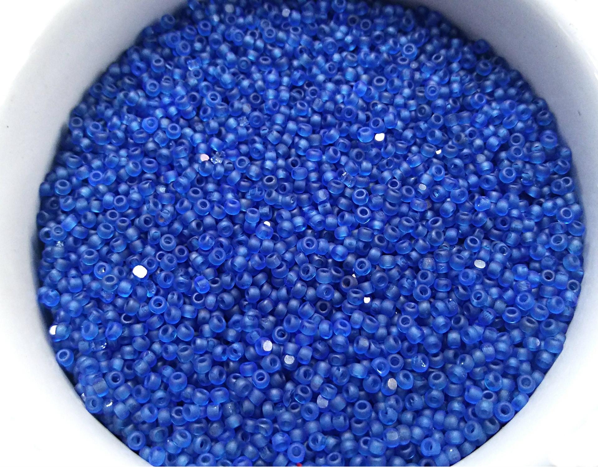 11/0 Charlotte true Cuts Beads Matt Sapphire Transparent 10/20/50/250/500 PREMIUM SEED Beads, vintage supplies
