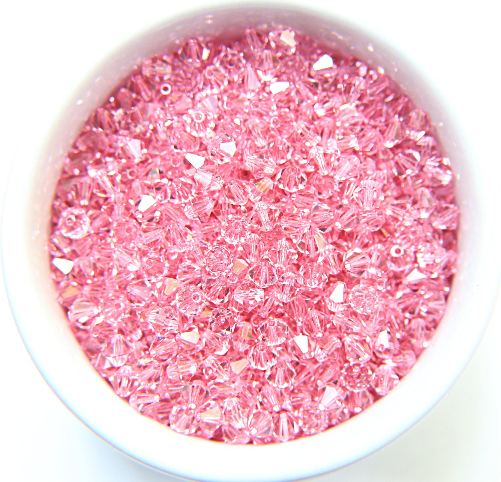 4/5mm Light Rose Swarovski Bicone 12/36/72/144/432/1000 Pieces jewelry making beads, craft supplies, wedding decorations, rare beads