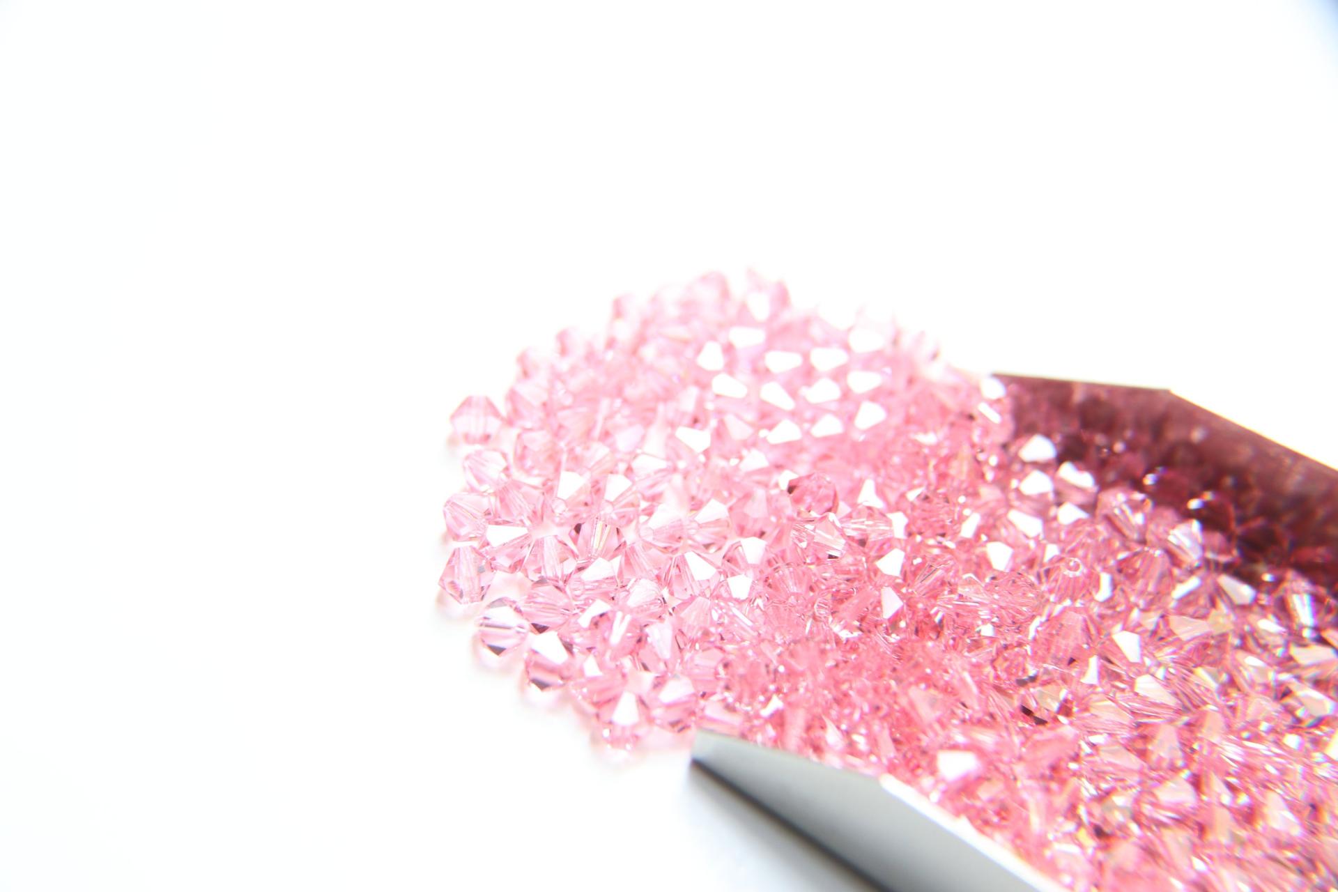 4/5mm Light Rose Swarovski Bicone 12/36/72/144/432/1000 Pieces jewelry making beads, craft supplies, wedding decorations, rare beads