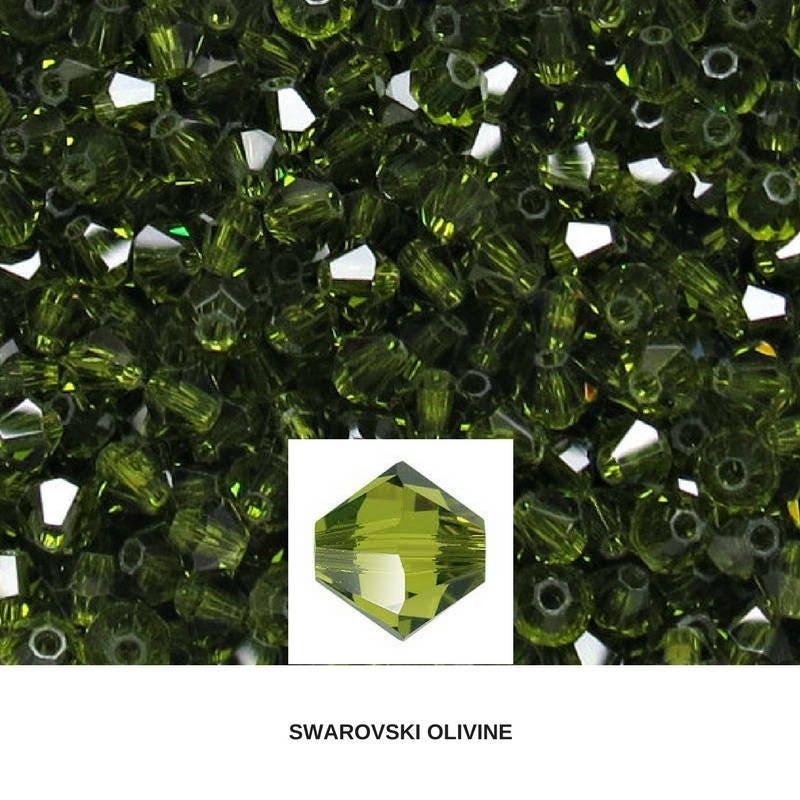 4mm Olivine Swarovski Bicone beads 36/72/144/432/720 Pieces embroidery materials, craft vintage findings, embellishments, wedding beadings